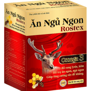 Hỗ trợ ăn ngủ ngon rostex omega 3 hd pharma (Lọ/60v)