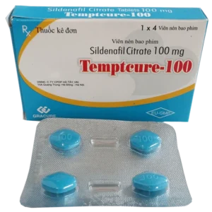 Thuốc Temptcure-100 Gracure điều trị rối loạn cương dương (1 vỉ x 4 viên)