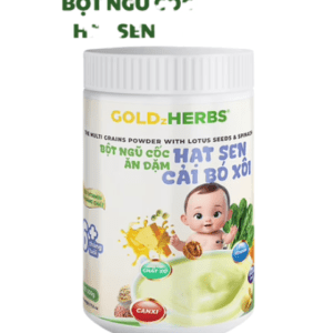 Bột Ngũ Cốc Ăn Dặm Hạt Sen Cải Bó Xôi GoldzHerbs King Spider (Hũ/500gram)