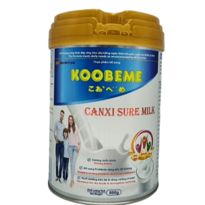 Sữa bột bổ sung vitamin Canxi Sure Milk Koobeme Nutrition (Hộp/800gr)