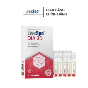 LiveSpo DIA30 Men vi sinh bào tử lợi khuẩn Giảm Triệu Chứng Tiêu Chảy Cấp (Hộp/10ống/5ml)