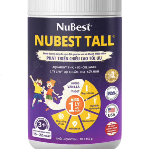 Sữa bột tăng chiều cao NuBest Tall Hương Vani NuBest (Hộp/450gr)