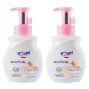 Combo 2 Sữa Tắm Gội Dịu Nhẹ Cho Bé Tmfamil Baby 2in1 Tami Natural (Chai/350ml)