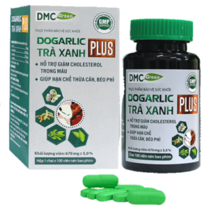 Viên uống giảm mỡ máu dogarlic trà xanh plus domesco (Lọ/100v)