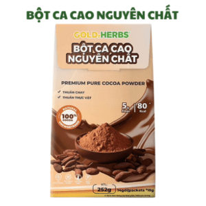 Bột Cacao Nguyên Chất GoldzHerbs King Spider (Túi/14gói/18gram)