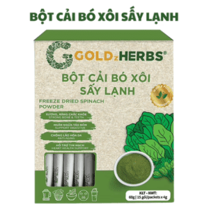 Bột Cải Bó Xôi Sấy Lạnh Goldzherbs (Hộp/15gói/4gr)