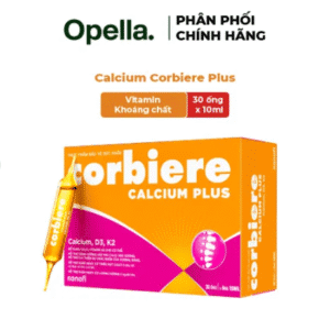 Hỗ trợ tăng cường hấp thu Canxi cho xương chắc khỏe Corbiere Calcium Plus Sanofi (Hộp/30 ống/10ml)