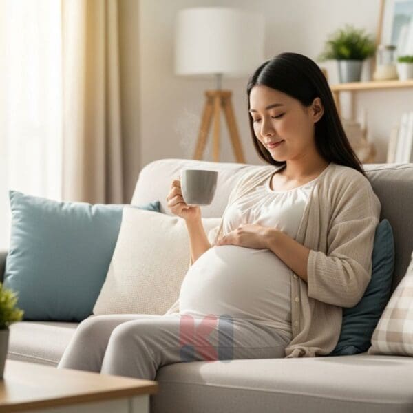Bà bầu uống nước ấm giúp giảm buồn nôn.