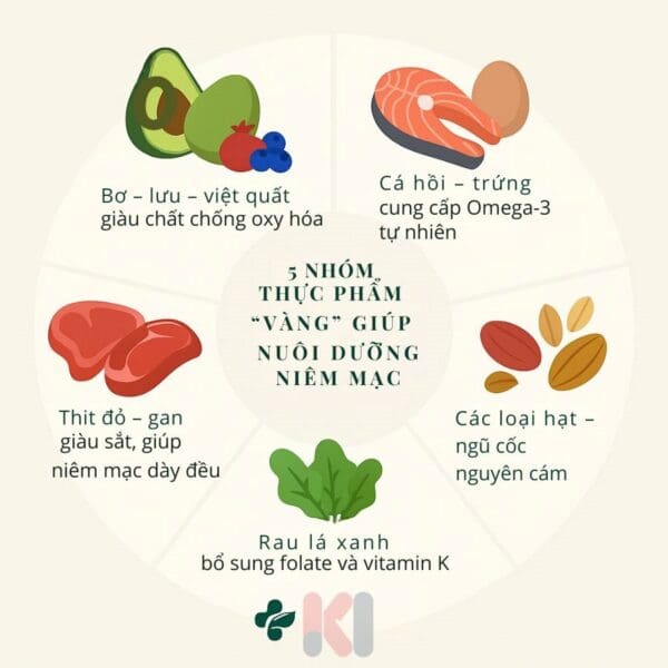 5 nhóm thực phẩm vàng giúp nuôi dưỡng và làm dày niêm mạc tử cung.