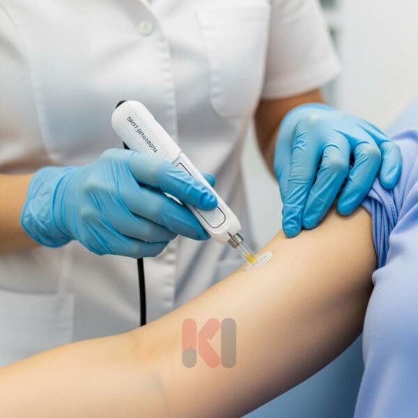 Quy trình cấy que tránh thai chuyên nghiệp dưới da cánh tay.