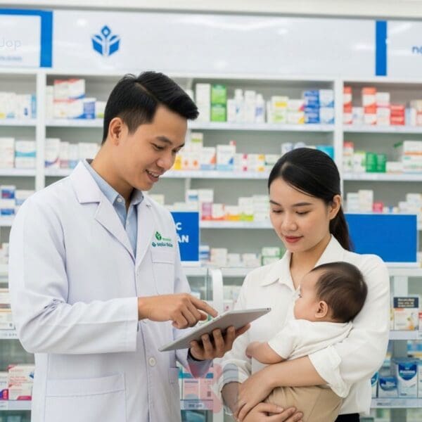 Dược sĩ Nhà thuốc Khải Hoàn tư vấn chăm sóc sức khỏe cho mẹ và bé
