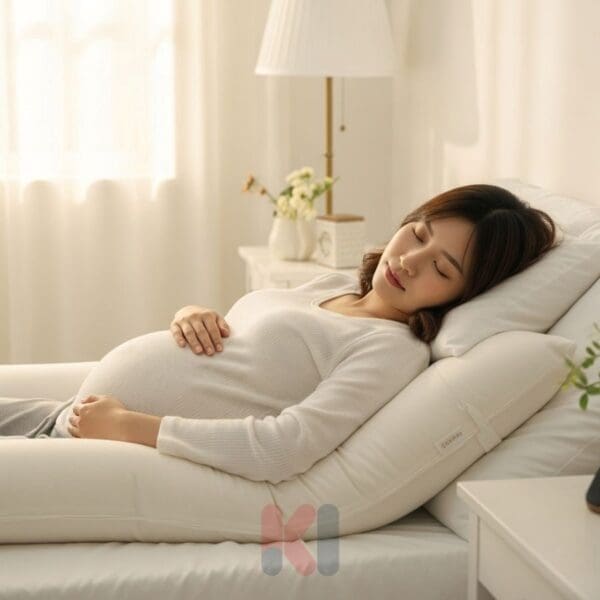 Tư thế ngủ cho bà bầu giúp giảm áp lực lên bàng quang và ngủ ngon hơn.