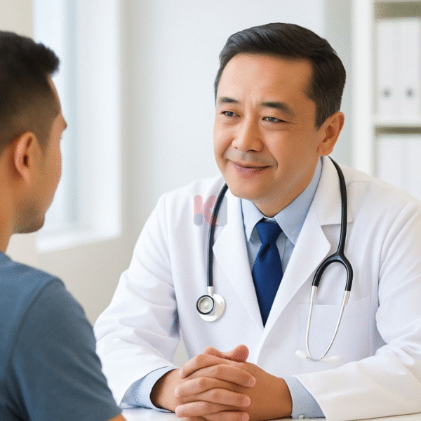 Bác sĩ nam khoa tư vấn chuyên nghiệp cho bệnh nhân về các vấn đề sức khỏe sinh sản.